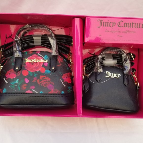 Juicy Couture Matching set 11JCBP7JC-BMR Bowler Handbag Mom and her Mini BNWT - Picture 7 of 14